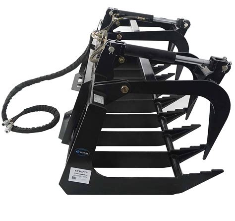 grapple rake for skid steer in kansas|titan 72x22 root rake grapple.